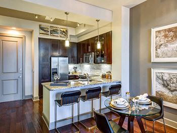 Gourmet kitchen with islands